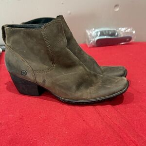 Born Distressed Brown Ankle Booties